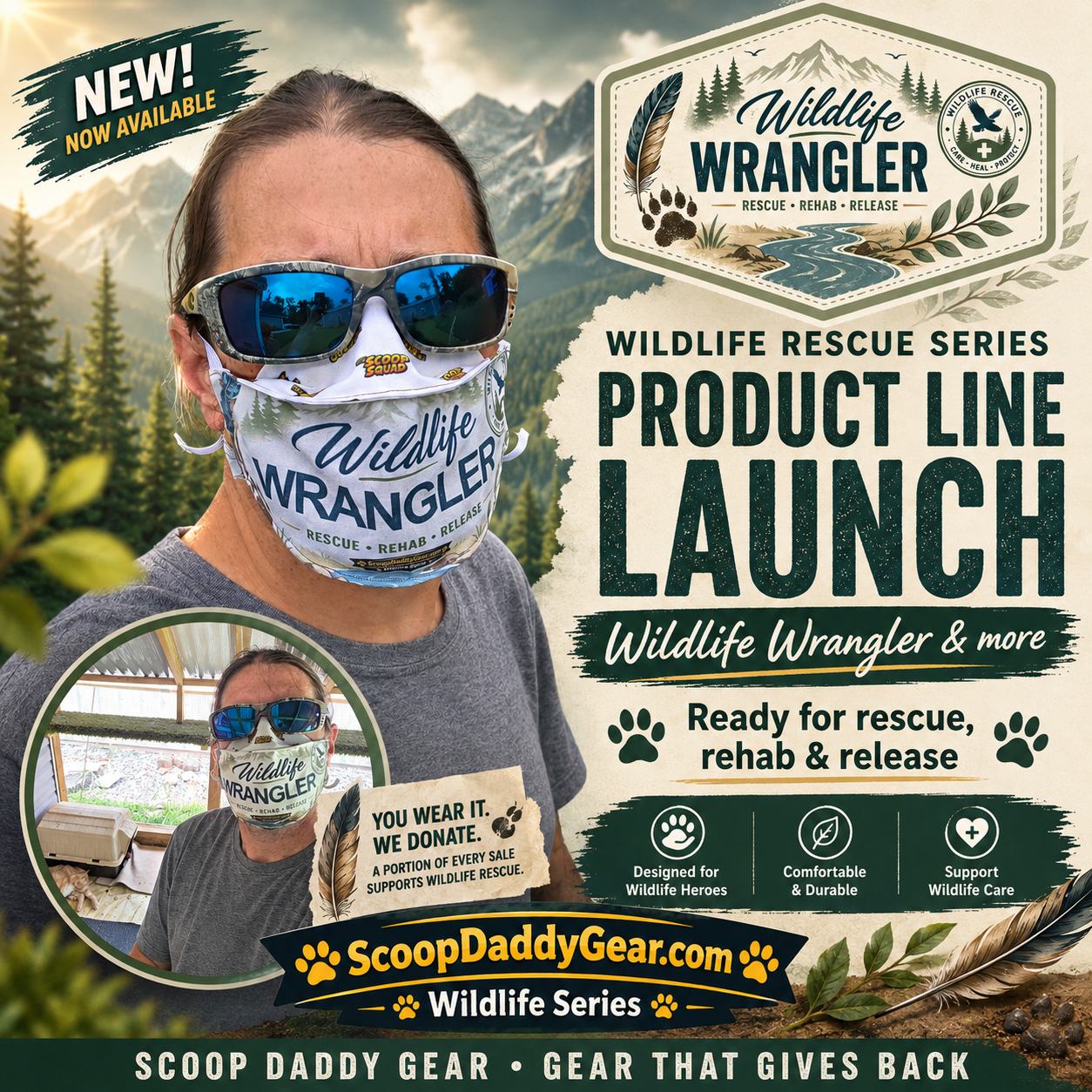 Scoop Daddy Mask - Wildlife Rescue Series